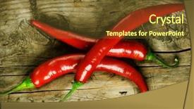  Presentation with peppers - Colorful slides enhanced with planting chilly - red hot chili peppers backdrop and a tawny brown colored foreground