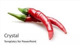  Presentation with peppers - Slides featuring planting chilly - red hot chilli peppers isolated background and a white colored foreground