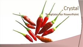  Presentation with chilli - Slide deck with planting chilly - small chilli pepper close up background and a cream colored foreground
