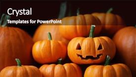 Presentation with lantern - Beautiful presentation theme featuring pumpkin plants - jack-o'-lantern backdrop and a wine colored foreground