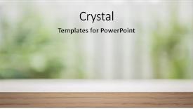  Presentation with decoration - Colorful PPT theme enhanced with plants background - table and empty space backdrop and a light gray colored foreground