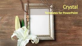  Presentation with easter lily - Colorful presentation enhanced with plants bible - frame crown of thorns backdrop and a  colored foreground