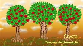 Presentation with paradise - Theme featuring plants bible - paradise garden background and a tawny brown colored foreground
