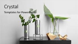  Presentation with recycle glass waste for recycling - Amazing slide deck having plants on table near light backdrop and a light gray colored foreground