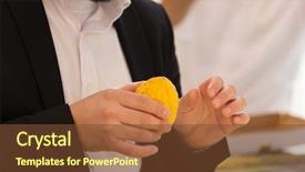  Presentation with capital market - Slides with plants on the traditional pre background and a  colored foreground