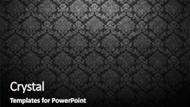  Presentation with baroque - Presentation theme consisting of interior room with baroque wallpaper background and a black colored foreground