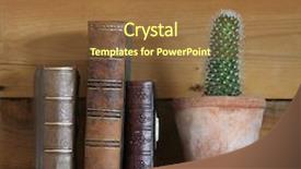  Presentation with blank note book and wooden - Presentation design with vintage books on wooden shelf background and a tawny brown colored foreground
