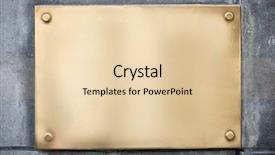  Presentation with concrete - Slide deck featuring plaque - blank gold or brass metal background and a lemonade colored foreground