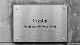  Presentation with concrete - Presentation design with plaque - blank metal sign or nameboard background and a light gray colored foreground