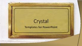  Presentation with plaque - Beautiful presentation theme featuring plaque - close up shot backdrop and a yellow colored foreground