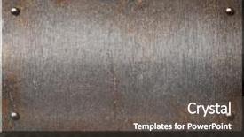 Presentation with plaque - Slides featuring plaque - grunge rusty metal plate background and a dark gray colored foreground