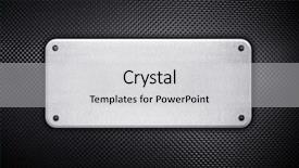  Presentation with plaque - Audience pleasing slide deck consisting of plaque - metal plate background backdrop and a light gray colored foreground