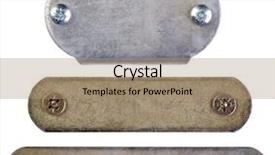  Presentation with plaque - PPT layouts with plaque - metal plates isolated on white background and a coral colored foreground