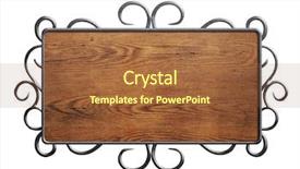 Presentation with plaque - Colorful PPT theme enhanced with plaque - old wood plate or sign backdrop and a tawny brown colored foreground