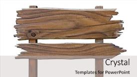  Presentation with white plate - Colorful theme enhanced with plaque - old wooden road sign board backdrop and a light gray colored foreground