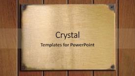  Presentation with oak - Cool new presentation design with plaque - vintage metal plate on old backdrop and a coral colored foreground