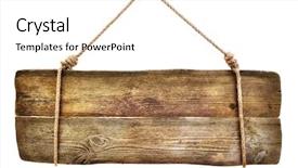  Presentation with plaque - Cool new slide set with plaque - wooden sign hanging backdrop and a white colored foreground