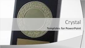  Presentation with plaque - Presentation theme having plaque-trophy-for-the-winner background and a white colored foreground