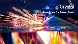  Presentation with laser cutting - Amazing presentation design having plasma - cnc laser cutting of metal backdrop and a navy blue colored foreground