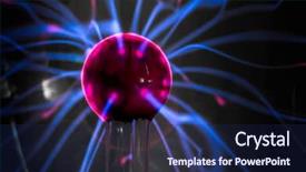  Presentation with plasma physics - Slide set enhanced with plasma ball with magenta-blue background and a navy blue colored foreground