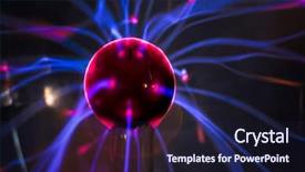  Presentation with plasma physics - Colorful PPT layouts enhanced with plasma ball with magenta-blue backdrop and a wine colored foreground