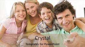  Presentation with living room family - Amazing presentation theme having ook - family in living room backdrop and a coral colored foreground