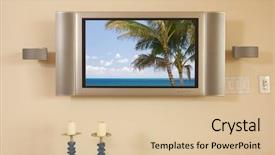  Presentation with speakers - Amazing slides having wide screen - lcd tv speakers mounted backdrop and a lemonade colored foreground