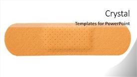  Presentation with band - Amazing presentation theme having plaster band isolated on white backdrop and a white colored foreground