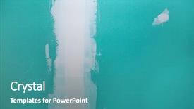  Presentation with hydrophobic - Amazing PPT theme having plasterboard in green plaste seam backdrop and a teal colored foreground