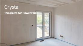  Presentation with room - Theme enhanced with plastering-and-filling-the-walls background and a gray colored foreground