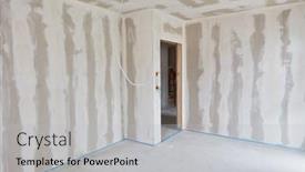  Presentation with room - Presentation design consisting of plastering-wall-in-ceiling background and a light gray colored foreground