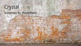  Presentation with old brick wall texture - Audience pleasing PPT theme consisting of plasters - industrial background empty grunge urban backdrop and a light gray colored foreground