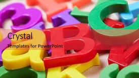  Presentation with alphabet - Amazing slides having plastic alphabet letters backdrop and a red colored foreground