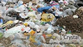  Presentation with plastic bag - Presentation theme enhanced with plastic bag - trash background background and a coral colored foreground