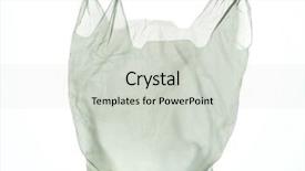  Presentation with eco plastic - Beautiful PPT theme featuring plastic bag isolated on white backdrop and a light gray colored foreground