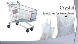  Presentation with plastic bag - Presentation theme having plastic bags and the shopping background and a white colored foreground