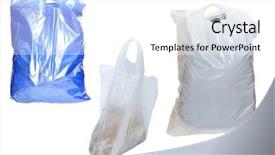  Presentation with bags plastic - Theme with plastic bags under the white background and a white colored foreground