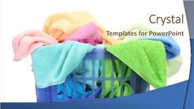  Presentation with bright white - Amazing theme having plastic basket with bright towels backdrop and a cream colored foreground