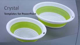  Presentation with tub - Theme having plastic-basket-with-tub background and a light blue colored foreground