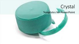  Presentation with plastic bottle - Beautiful theme featuring plastic bottle - green stopper backdrop and a arctic colored foreground