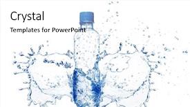  Presentation with plastic bottle - Audience pleasing slide deck consisting of plastic bottle and water splashes backdrop and a white colored foreground