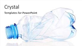  Presentation with plastic bottle - Amazing PPT theme having plastic bottle isolated on white backdrop and a white colored foreground