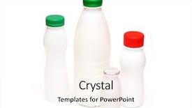  Presentation with plastic bottle - Slide set featuring plastic bottle set background and a white colored foreground