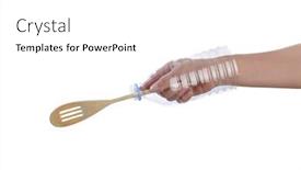  Presentation with oil plastic - Colorful slide set enhanced with plastic-bottle-to-protect-cook backdrop and a white colored foreground