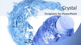  Presentation with pure water - Cool new presentation with plastic bottles in water swirl backdrop and a light blue colored foreground