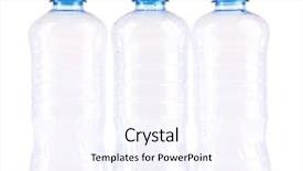  Presentation with plastic bottle - Slide set featuring plastic bottles isolated on white background and a sky blue colored foreground