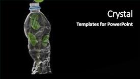  Presentation with plastic recycling - Beautiful presentation featuring plastic bottles of mineral recycling backdrop and a black colored foreground