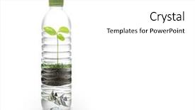  Presentation with plastic recycling - Cool new slide set with plastic bottles of mineral recycling backdrop and a white colored foreground