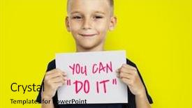  Presentation with packaging plastic bottles - Beautiful PPT theme featuring plastic bottles of water close backdrop and a light blue colored foreground