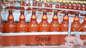  Presentation with beer bottle - PPT theme with plastic bottles with beer background and a red colored foreground